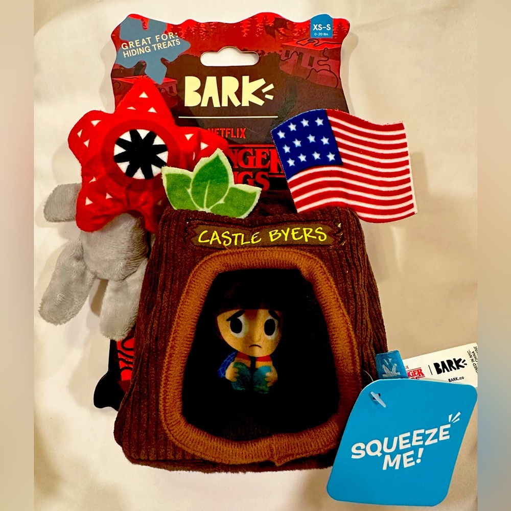 Stranger Things Dog Toy, from Bark Box, Castle Byers